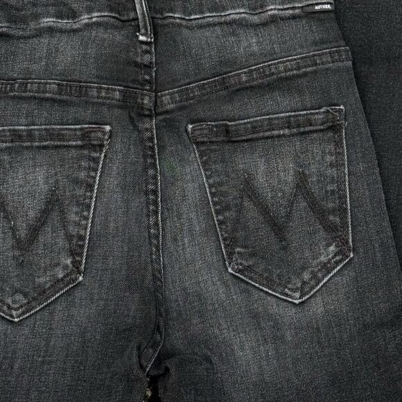 Mother Denim Jeans High Waisted Looker Night Hawk Black Size 24 USA made Stretch - Picture 4 of 8